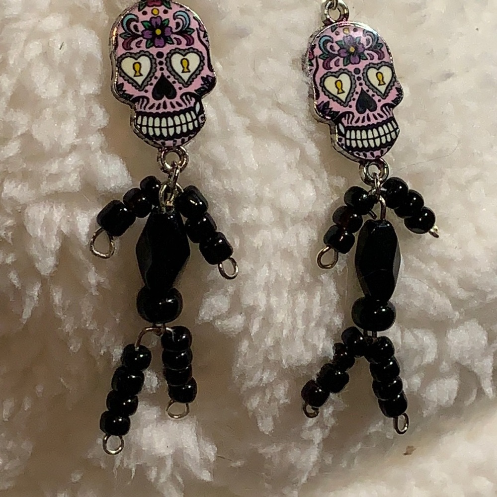 ☠️☠️Sugar Skull Skeleton Halloween Earrings ☠️☠️